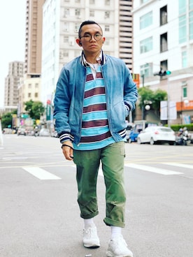 「NEW BALANCE 990」｜「アイテム（デニムジャケット）」を使った、Colorholic manさん（メンズ・172cm）の秋コーディネート