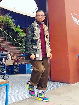 「MANASTASH」｜「アイテム（その他アウター）」を使った、Colorholic manさん（メンズ・172cm）の冬コーディネート