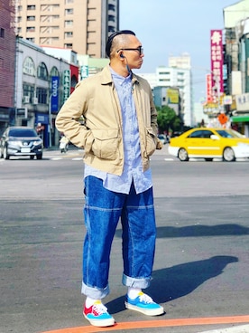「J.CREW（ジェイクルー）のアイテム（ブルゾン）」を使った、Colorholic manさん（メンズ・172cm）の冬コーディネート