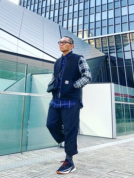 「Carhartt WIP（カーハートダブリューアイピー）のアイテム（その他アウター）」を使った、Colorholic manさん（メンズ・172cm）の冬コーディネート
