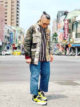 「MAISON KITSUNE」｜「アイテム（その他アウター）」を使った、Colorholic manさん（メンズ・172cm）の春コーディネート