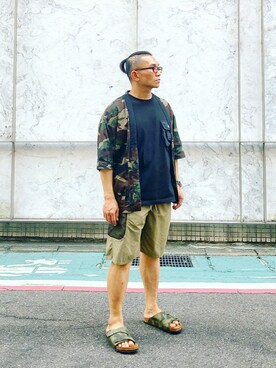 「oqLiq（オークリック）のアイテム（その他アウター）」を使った、Colorholic manさん（メンズ・172cm）の春コーディネート