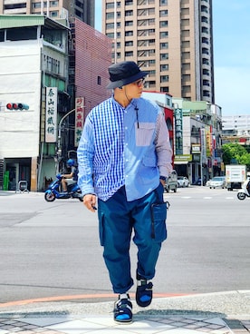 「ACG」｜「アイテム（ハンチング/ベレー帽）」を使った、Colorholic manさん（メンズ・172cm）の夏コーディネート
