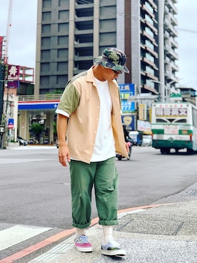 「niko and...（ニコアンド）のアイテム（ハンチング/ベレー帽）」を使った、Colorholic manさん（メンズ・172cm）の秋コーディネート