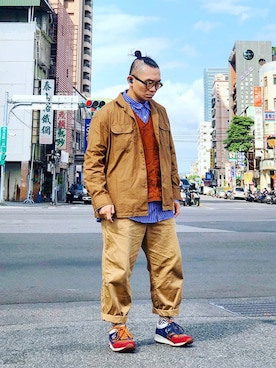 「BEAMS PLUS（ビームスプラス）のアイテム（その他アウター）」を使った、Colorholic manさん（メンズ・172cm）の秋コーディネート