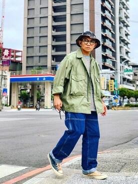 「niko and...（ニコアンド）のアイテム（ハンチング/ベレー帽）」を使った、Colorholic manさん（メンズ・172cm）の秋コーディネート