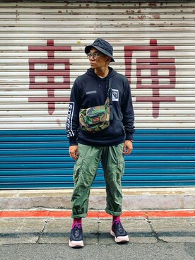 「ACG」｜「アイテム（ハンチング/ベレー帽）」を使った、Colorholic manさん（メンズ・172cm）の秋コーディネート