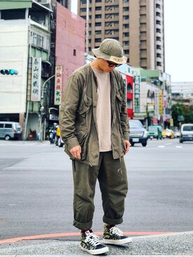 「Filter017（フィルターゼロイチナナ）のアイテム（パンツ）」を使った、Colorholic manさん（メンズ・172cm）の秋コーディネート