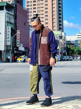 「menswear」｜「アイテム（ブーツ）」を使った、Colorholic manさん（メンズ・172cm）の秋コーディネート