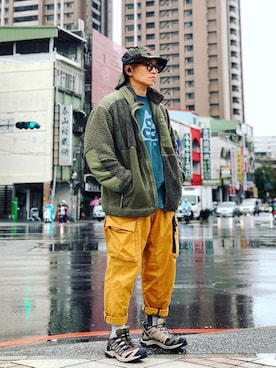 「ENGINEERED GARMENTS」｜「アイテム（その他アウター）」を使った、Colorholic manさん（メンズ・172cm）の冬コーディネート
