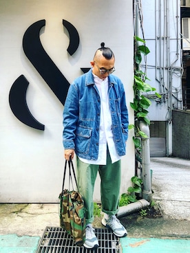 「menswear」｜「アイテム（デニムジャケット）」を使った、Colorholic manさん（メンズ・172cm）の冬コーディネート