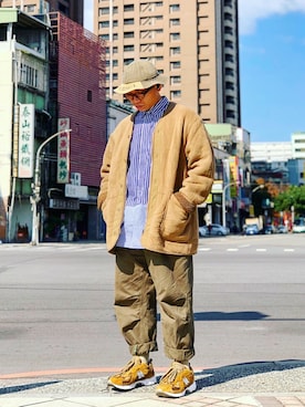 「Filter017（フィルターゼロイチナナ）のアイテム（パンツ）」を使った、Colorholic manさん（メンズ・172cm）の冬コーディネート