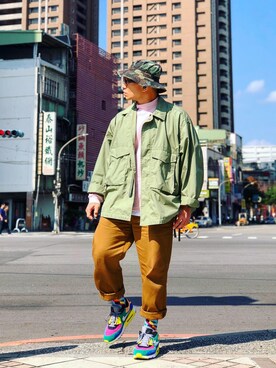 「niko and...（ニコアンド）のアイテム（ハンチング/ベレー帽）」を使った、Colorholic manさん（メンズ・172cm）の冬コーディネート