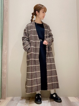 「ELENCARE DUE（エレンカーレデュエ）のアイテム（その他アウター）」を使った、minoriさん（レディース・147cm）の秋コーディネート