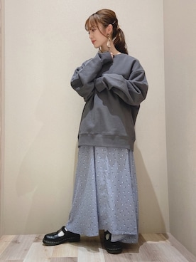 「バラ柄」｜minoriさん（レディース・147cm）の冬コーディネート