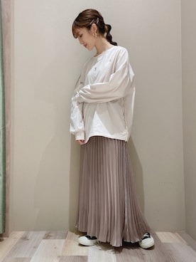 「バラ柄」｜minoriさん（レディース・147cm）の冬コーディネート