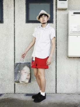 「HAVERSACK」｜じょーだぃさん（メンズ・172cm）の夏コーディネート