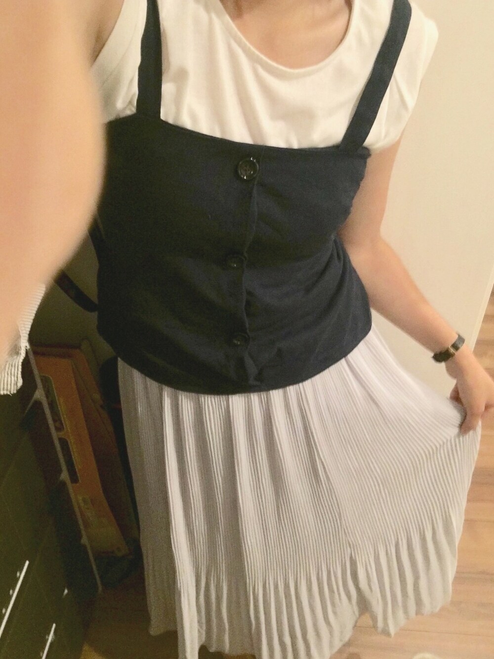 「しまむらのアイテム（アンサンブル、グリーン系）」を使った、Ayk＊さん（レディース・158cm）の夏コーディネートの1枚目の写真