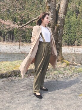 「CECIL McBEE（セシルマクビー）のアイテム（オールインワン・サロペット）」を使った、yunaさん（レディース・149cm）の春コーディネート