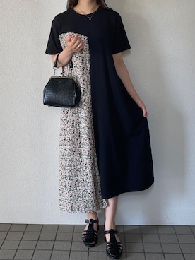 「TRANOI（トラノイ）のアイテム（ワンピース/ドレス）」を使った、ayaka⚪️さん（レディース・156cm）の夏コーディネート