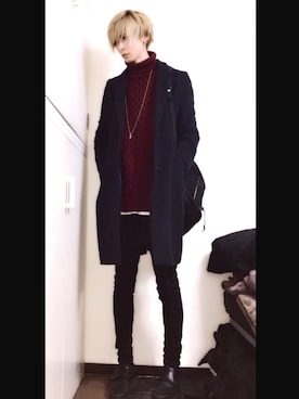 「LAD MUSICIAN（ラッドミュージシャン）のアイテム（その他シューズ）」を使った、雛形雛       ヒナガタヒイナさん（メンズ・170cm）の冬コーディネート