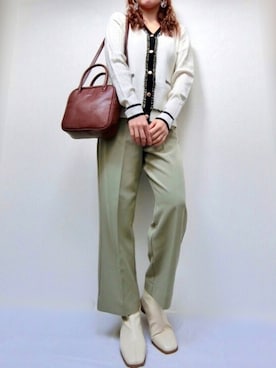 「ALTROSE（アルトローズ）の2WAY ミニボストン　[ラピス]（ショルダーバッグ）」を使った、＊𝒂𝒎𝒆𝒍𝒊𝒆𝒆＊さん（レディース・158cm）の冬コーディネート