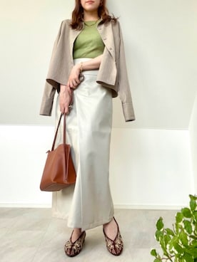 「AmbreNeige」｜「アイテム（パンプス）」を使った、＊𝒂𝒎𝒆𝒍𝒊𝒆𝒆＊さん（レディース・158cm）の春コーディネート