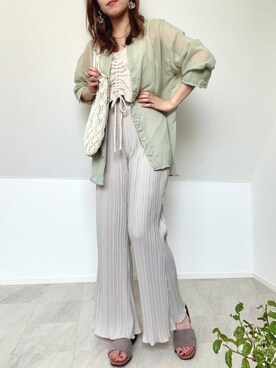 「RODE SKO」｜「アイテム（その他トップス）」を使った、＊𝒂𝒎𝒆𝒍𝒊𝒆𝒆＊さん（レディース・158cm）の春コーディネート