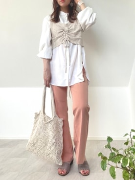 「RODE SKO」｜「アイテム（その他トップス）」を使った、＊𝒂𝒎𝒆𝒍𝒊𝒆𝒆＊さん（レディース・158cm）の春コーディネート