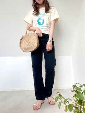 「MAISON BREEZE」｜＊𝒂𝒎𝒆𝒍𝒊𝒆𝒆＊さん（レディース・158cm）の夏コーディネート