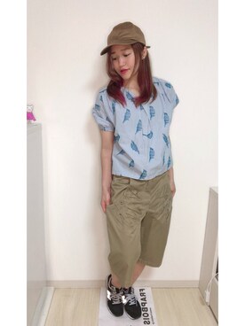 「marble sud（マーブルシュッド）のアイテム（トップス）」を使った、syurisyurisyuriさん（レディース・164cm）の夏コーディネート