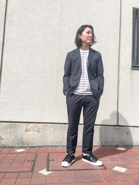「BLACK LABEL CRESTBRIDGE（ブラックレーベル・クレストブリッジ）のアイテム（その他アウター）」を使った、HisayukiOguriさん（メンズ・178cm）の夏コーディネート