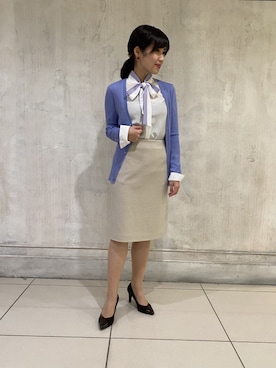「NARACAMICIE（ナラカミーチェ）のアイテム（シャツ/ブラウス）」を使った、HONDAさん（レディース・154cm）の秋コーディネート