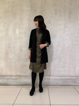 「アニマル」｜「アイテム（ワンピース/ドレス）」を使った、HONDAさん（レディース・154cm）の冬コーディネート