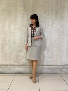 「NARACAMICIE（ナラカミーチェ）のアイテム（テーラードジャケット）」を使った、HONDAさん（レディース・154cm）の春コーディネート