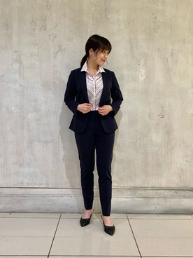 「NARACAMICIE（ナラカミーチェ）のアイテム（テーラードジャケット）」を使った、HONDAさん（レディース・154cm）の春コーディネート