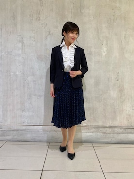 「NARACAMICIE（ナラカミーチェ）のアイテム（テーラードジャケット）」を使った、HONDAさん（レディース・154cm）の春コーディネート