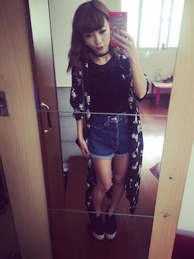 「PULL&BEAR（プルアンドベア）のアイテム（アクセサリー）」を使った、歆さん（レディース・148cm）の冬コーディネート