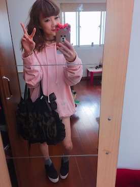 「STYLENANDA（スタイルナンダ）のアイテム（モカシン/デッキシューズ）」を使った、歆さん（レディース・148cm）の春コーディネート