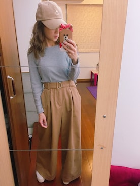 「STYLENANDA（スタイルナンダ）のアイテム（モカシン/デッキシューズ）」を使った、歆さん（レディース・148cm）の春コーディネート