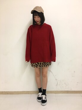 「RAGEBLUE（レイジブルー）のアイテム（キャップ）」を使った、ももたろうさん（レディース・151cm）の秋コーディネート