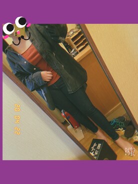 「アイテム（インテリア、レッド系）」を使った、栗山このは🌿さん（レディース・156cm）の春コーディネート