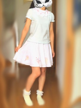 「Nile PERCH（ナイルパーチ）のアイテム（トップス）」を使った、キュアえみすけさん（レディース・152cm）の夏コーディネート