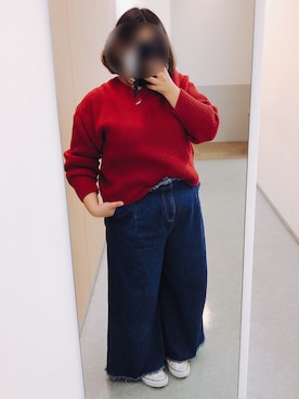 「ぽっちゃりコーデ」｜「アイテム（トレンチコート）」を使った、繭さん（レディース・159cm）の秋コーディネート