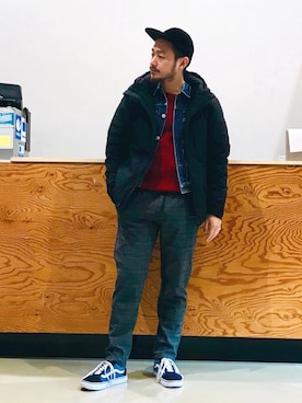 「グレンチェック」｜「アイテム（ブルゾン）」を使った、soulmanさん（メンズ・163cm）の冬コーディネート