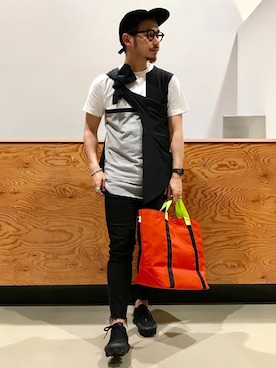 「アイテム（トートバッグ）」を使った、soulmanさん（メンズ・163cm）の春コーディネート