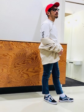 「袖プリント」｜soulmanさん（メンズ・163cm）の冬コーディネート