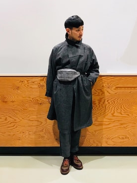 「柄×柄」｜「アイテム（その他）」を使った、soulmanさん（メンズ・163cm）の秋コーディネート