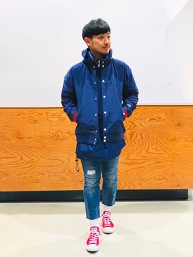 「Champion（チャンピオン）のアイテム（ブルゾン）」を使った、soulmanさん（メンズ・163cm）の秋コーディネート