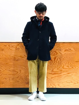 「バンダナ」｜「アイテム（ブルゾン）」を使った、soulmanさん（メンズ・163cm）の冬コーディネート